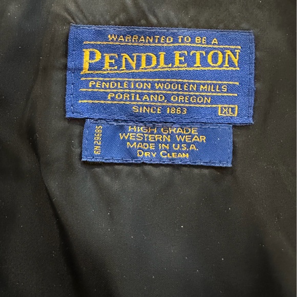 Pendleton  Vintage- Men's Black and Brown Geometric Jacket - Picture 4 of 15